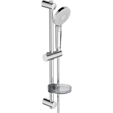 Ideal Standard Idealrain Evo Jet - Set de pommeau de douche, 3 jets, barre et flexible, chrome B2620AA (1/3)
