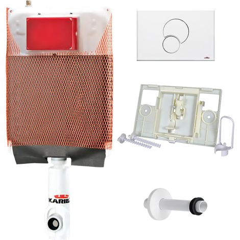 CASSETTA DI SCARICO WC INCASSO COMPLETA 'MONOLITH  kit  - KARIBA