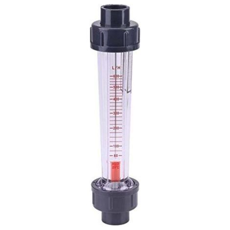 Plastic Rotameter Water Flow Meter 60-600L/H LZS-15D Liquid Tube Flow Measuring Instrument (1/4)