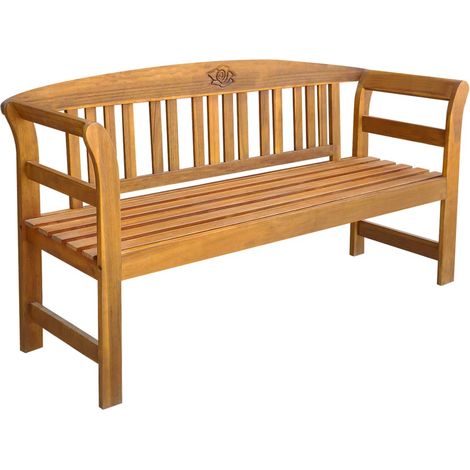 Gartenbank 157 cm Massivholz Akazie