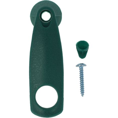 vhbw Avvolgicavo compatibile con Vorwerk folletto VK 130, VK 131 aspirapolvere - gancio per cavo con vite e coprivite, verde scuro