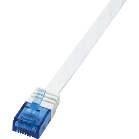 Cavo patch LogiLink CF2021U CAT.6 U/UTP 0,50 m, piatto, bianco