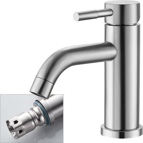 Robinet de salle de bain, 175 mm de hauteur, robinet courbé, robinet simple pour (1/5)
