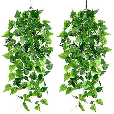 2 plantes suspendues artificielles, 110 cm, lierre artificiel d'extérieur pour jardin de mariage, balcon, décoration murale de chambre. (1/5)