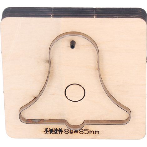 Stanzform für Leder, Glockenanhänger mit Lochmuster, Stanzform aus Holzlegierung für Bastelarbeiten, DIY (1/5)