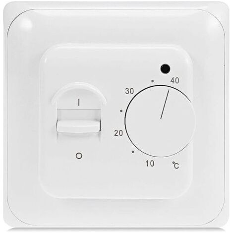 Manual Room Thermostat Electric Underfloor Heating with AC 220V 16A Probe, Mechanical Underfloor Heating Thermostat Regulator (1/5)