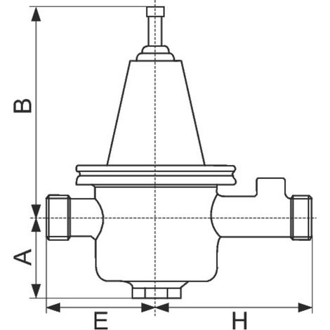 Desbordes – Réducteur de pression mâle/mâle DN 3/4" 20mm – Cuve en bronze – Pression réglable 1 à 6 bar – Débit élevé avec faible perte de charge