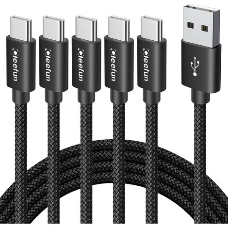 Cable USB vers USB C 1M Lot de 5, Câble USB C pour iPhone 15/16