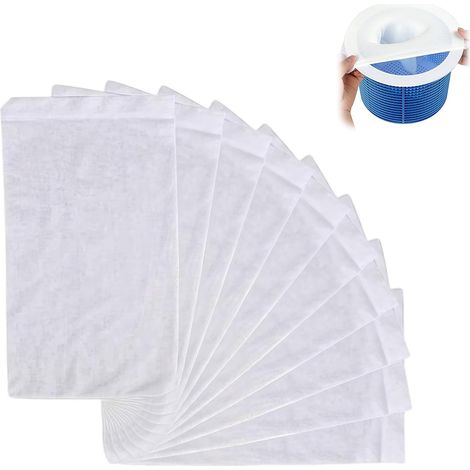 Chaussettes Skimmer 20 pièces pour Piscine, Skimmer Net Fine Filter Stocking, Accessoires réutilisables pour Piscine, Filtrage Fin pour Filtre Skimmer (1/5)