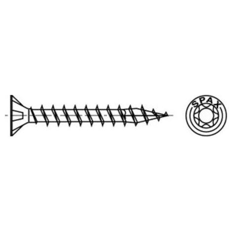 Spax Universalschraube 5 x 70 mm Senkkopf T-STAR plus Vollgewinde 4CUT WIROX A3J 200 Stk