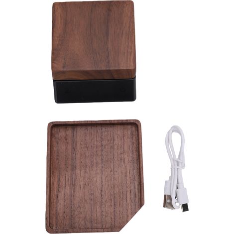 Balance de cuisine numérique en bois de noyer avec capacité de 1 kg, boutons sensibles de précision de 0,1 g, affichage clair, portable pour la cuisson du café (1/5)