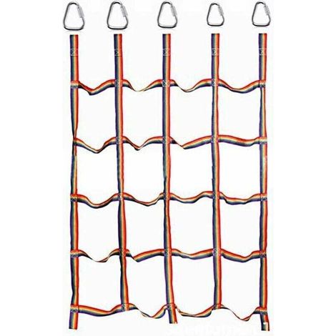 Filet d'escalade pour Enfants, Filet de Cadre d'escalade d'entraînement Physique pour Enfants en Nylon pour Les Enfants Jouant à l'intérieur et à l'extérieur, (57,1 `` x 72,8 '')LO-Ron (1/4)