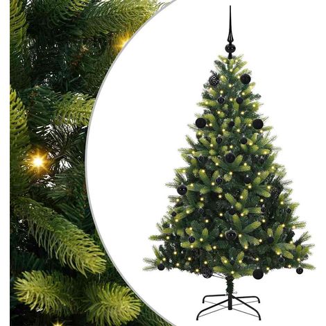 Arbre de Noël Sapin de Noël artificiel à charnières 150 LED Vert 150 cm (1/5)