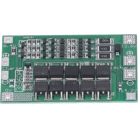 Batterieschutzplatine, Balancer-Lade-/Entlademodul 3S 60A 12,6V BMS für Lithiumbatterien