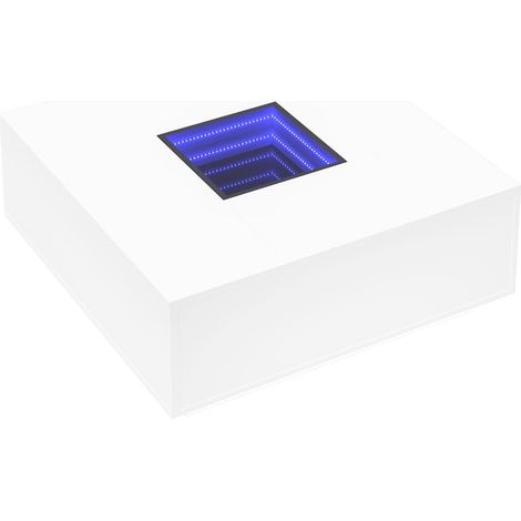 Mesa de centro con LED Infinity blanca 100x100x40 cm vidaXL