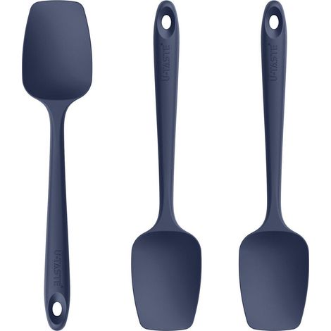 Silikon Kochlöffel Set 3 Stück, 250℃ hitzebeständig, Midnight Blue