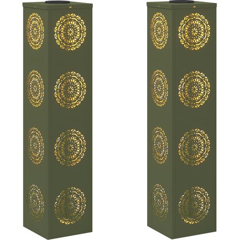 Lumière de chemin LED solaire 2 pcs Vert olive (1/5)