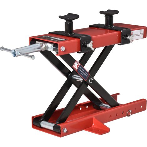 Plateforme de levage de moto, réglable, charge max 500 kg, noir, 53 cm, pour maison et usage quotidien, format pratique