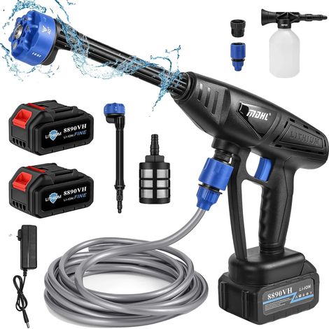 Nettoyeur haute pression, design sans fil, buse 6-en-1, 2 Batterie, Alimenté par batterie (1/2)