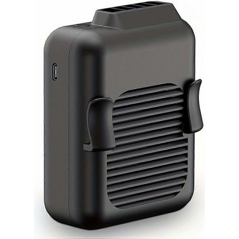 Ventilateur portable à pince ceinture, batterie rechargeable 6000 mAh, haute vitesse 5100 tr/min, 3 vitesses, mains libres, avec port USB-C, idéal pour le travail en extérieur, l'escalade et la randon (1/5)