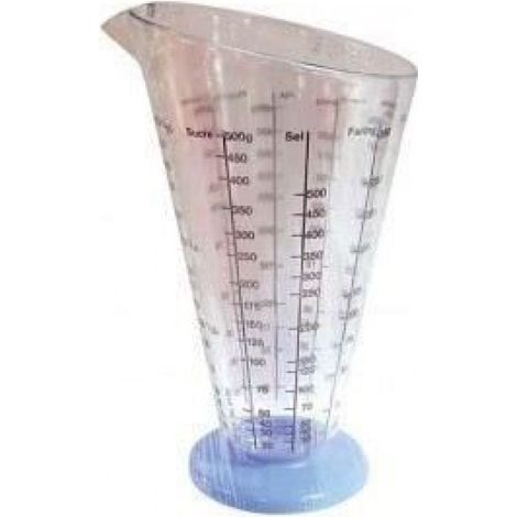 Verre doseur gradué en plastique - 15,5 cm - 0,5 L (1/5)