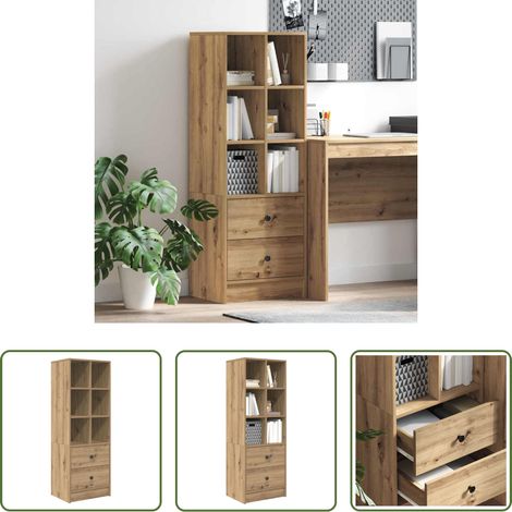 Armoire chêne - Haut Armoire avec tiroir Chêne artisanal 45,5 x 34 x 127 cm (1/5)