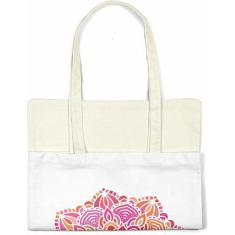 Sac shopping tote bag Bonamaison en coton 34×40 cm – anse 30 cm, réutilisable et lavable (1/4)