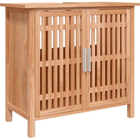 Mueble de baño 66 x 29 x 61,5 cm madera maciza de nogal 020006545 (1/5)