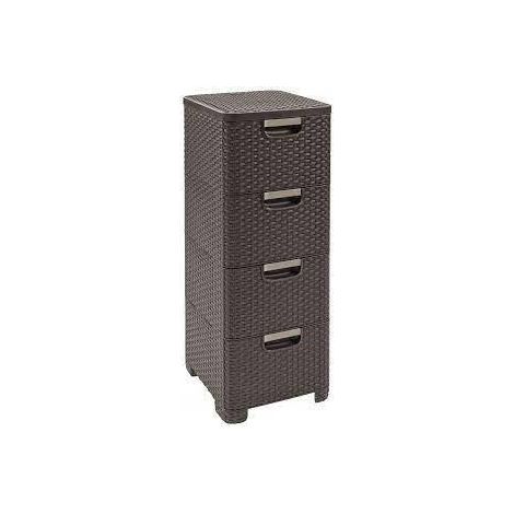 Curver Estantería Rattanszafka mueble marrón oscuro 79 cm