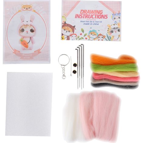 Needle Felting Wool Chemical Fiber Plush Doll Making DIY Material Needle Hand Made Craft(198 Rabbit ) (1/5)