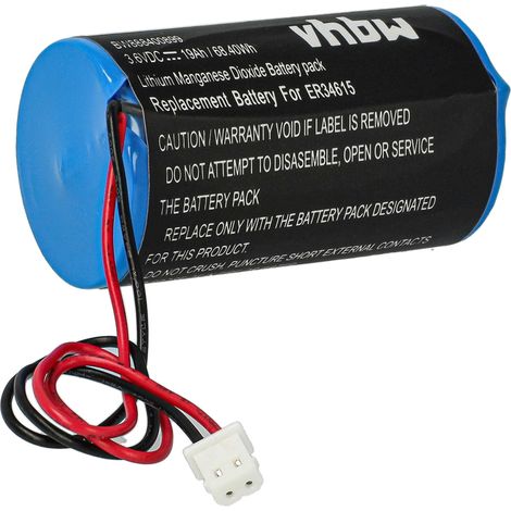 vhbw Batterie Ersatz für Eve ER34615-GL101 für Alarmanlage, Alarmsystem, Funk-Außensirenen (19000 mAh, 3,6 V, Li-Ion)