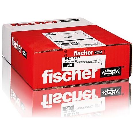 Vis de sécurité, zinguée avec tête six pans 7x67 mm UE 200