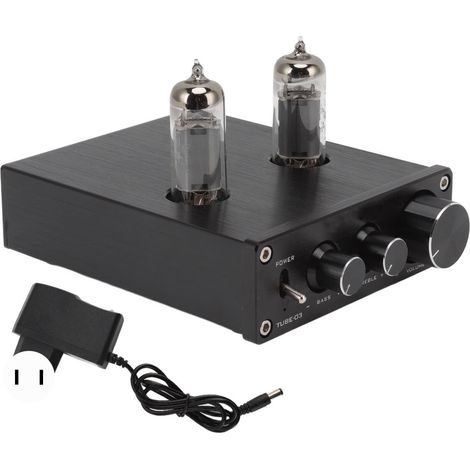 Amplificateur Audio TUBE 03 Noir avec Lampe Électronique 6K4, Récepteur Stéréo 12V1A pour Maison, Prise US 100V-240V (1/5)