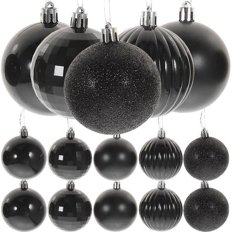 Boule de Noël en plastique, ensemble de 36 décorations pour sapin de Noël (1/5)