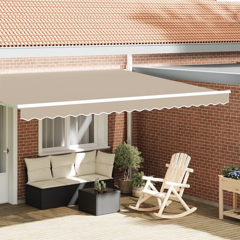 vidaXL Awning Valance Replacement Beige 4.5 m Polyester