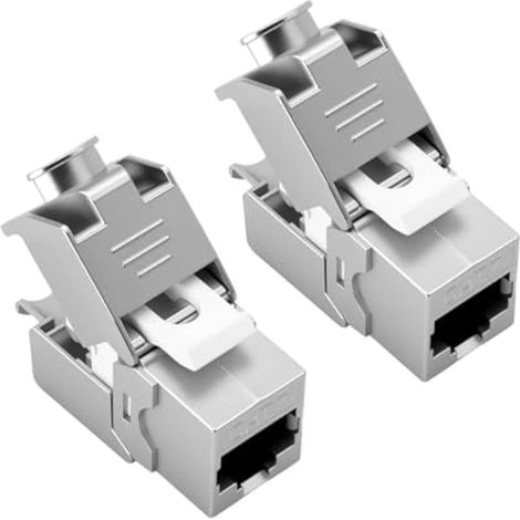 Module CAT7 Keystone Jack 1000 MHz 10 Gbit/s pour câble d'installation CAT7 CAT6 CAT6a Connecteur de câble réseau STP RJ45 femelle (2) (1/5)