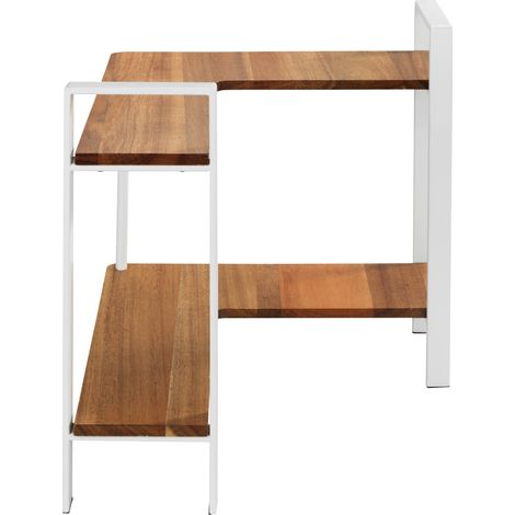 Wenko – Etagère d'angle cuisine 2 étagères en métal blanc – Dimensions 30x30 cm – Pour rangement épices et ustensiles – Design élégant et fonctionnel (1/6)