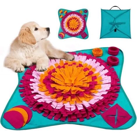 Tapis d'excavation pour animaux de compagnie - 70 x 70 cm - tapis olfactif pour animaux de compagnie, anti - grignotage (1/4)