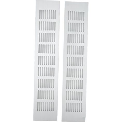Grille De Ventilation - Alliage D Aluminium - 80 X 400 Mm - Pour Armoire A Chaussures Placard Camping Car Boitier Electrique - 2 Pieces (1/5)