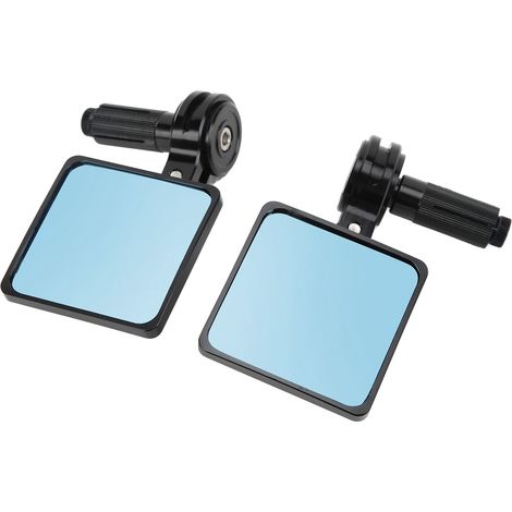 Rétroviseurs universels de guidon 2 pièces en alliage d'aluminium étanches pour moto - Noirs, miroirs rétroviseurs étanches (1/5)