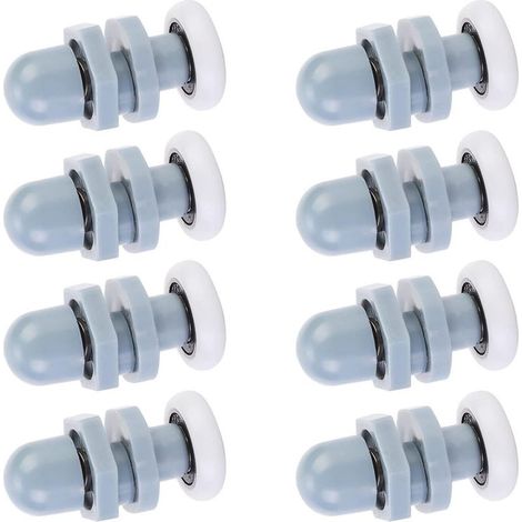 8 petites roulettes pour porte coulissante, galets excentriques pour porte de salle de bain, poulies pour porte coulissante, roulettes coulissantes en plastique de 20 mm, roulettes pour porte coulissa (1/5)