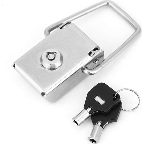 Loquet de sécurité en acier inoxydable avec 2 clés (fil d'acier 92 mm) (1/5)