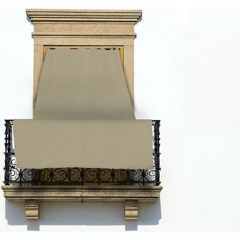 Tenda Da Sole A Caduta Per Esterno Balcone Casa Telo Ombra Modello Tinta Unita, misura145x300coloreMarrone (1/5)