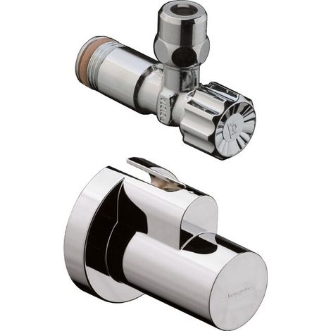 HANSGROHE 13954800 Robinet d'arrêt aspect acier inoxydable avec capuchon glissant