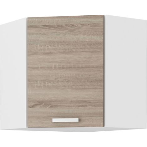 Küchen Eckhängeschrank 58x58 cm für das Modell „Dave 240 Eiche Sonoma Trüffel“ (1/4)