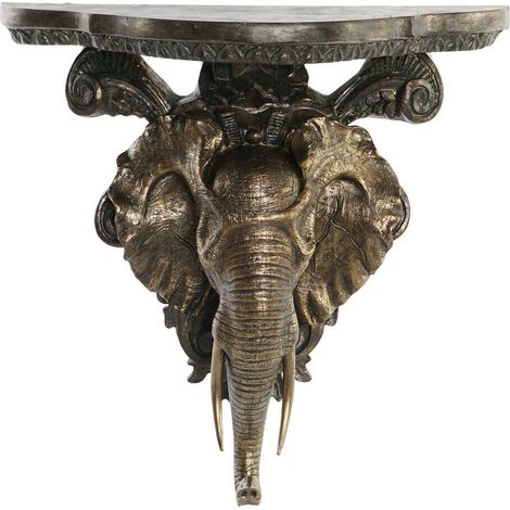 Repisa Resina 36,5X16,5X36 Elefante Dorado MB202514 (1/5)