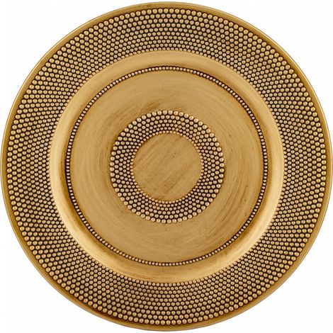Support d'assiette, sous-assiette, 2 x 33 x 33, or (1/4)