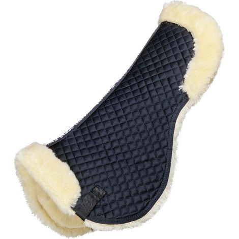 Une taille unique pour tous, Noir: Tapis de selle en agneau synthétique (1/2)