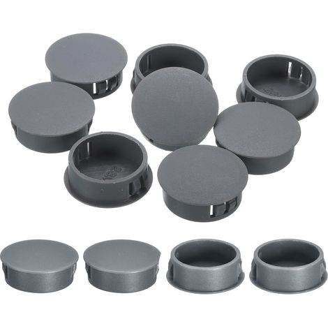 18Pcs Bouchon de Trou en Nylon, 27.5-28mm Diamètre de Trou Bouchon d'étanchéité Rond Souple et Flexible de Verrouillage Bouchons en Caoutchouc pour Bouteille, Tuyaux, Cuisine, Gris (1/5)