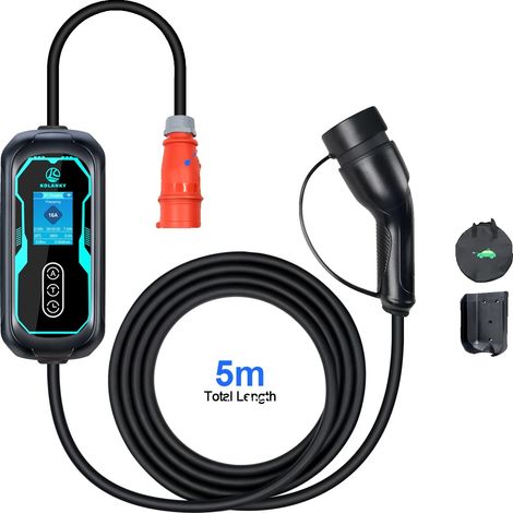 Chargeur EV Portable, Fonction Minuteur, Contrôle par Application Wi-Fi, noir, TYPE2 (1/2)